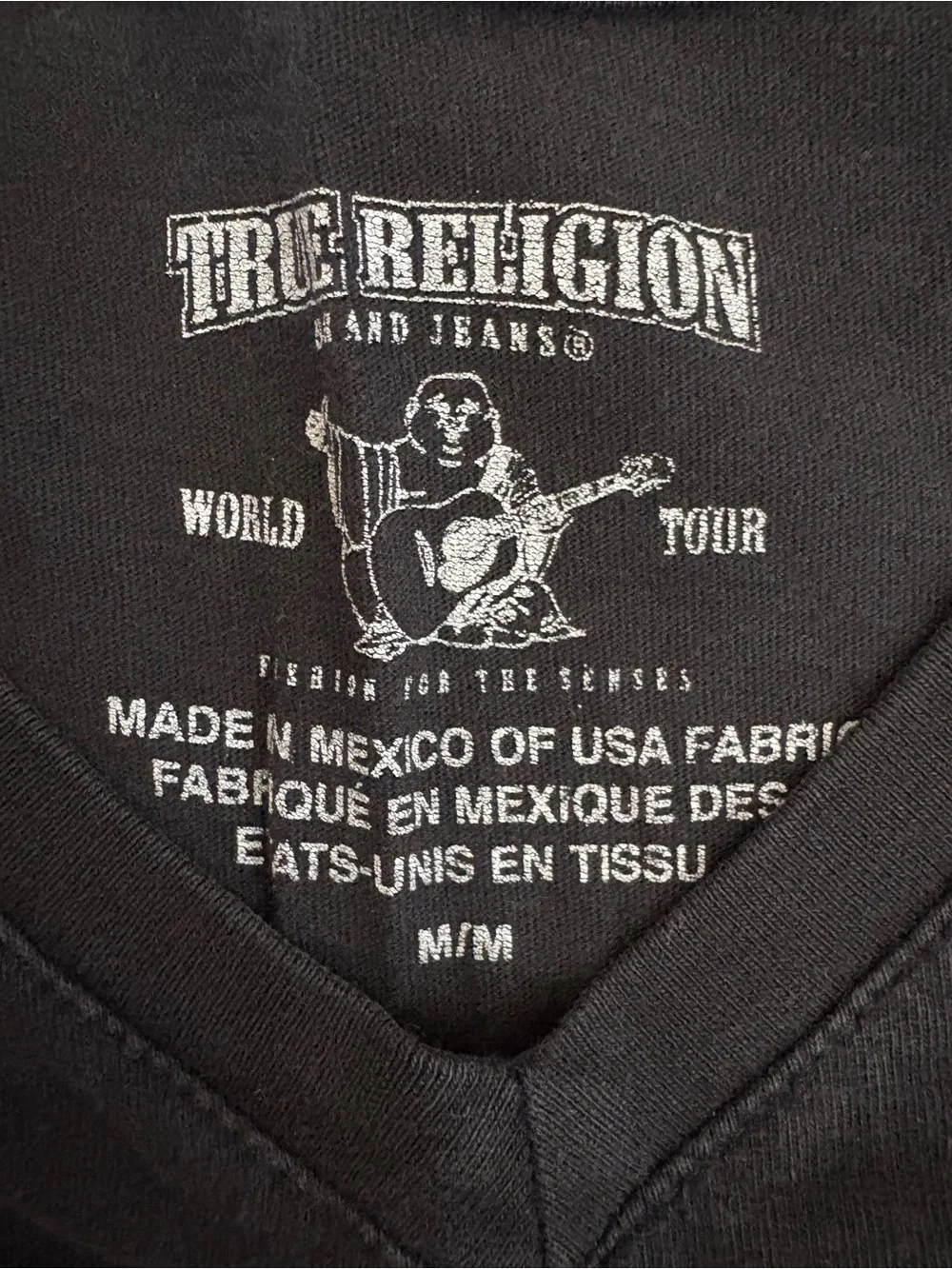 True Religion Black Short-Sleeve Logo Graphic Tee
